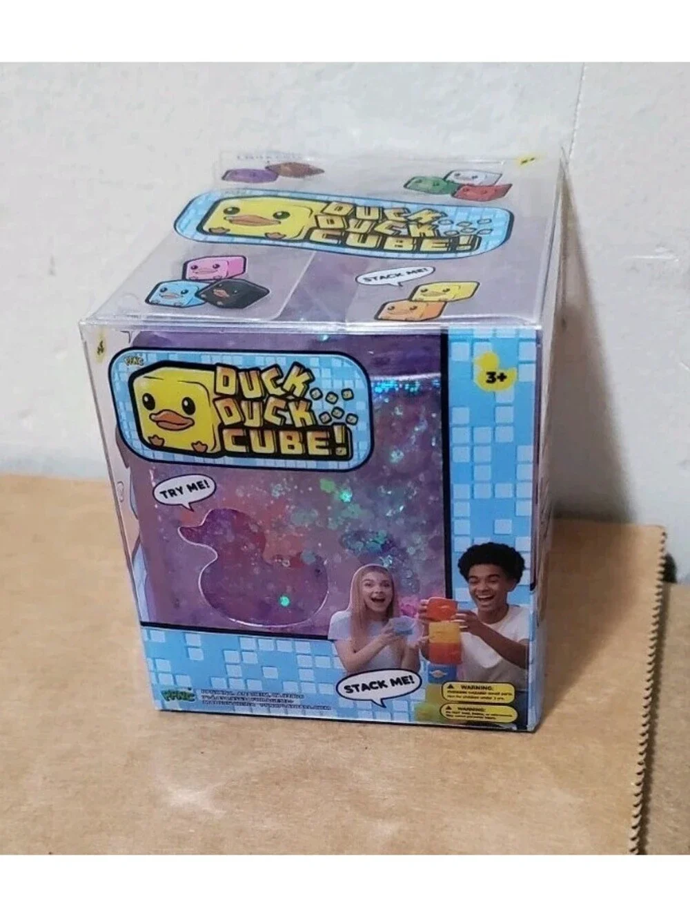 Duck Duck Cube Squishy Toy Viral Five Below Squishee Tiktok Soft Purple Stackab